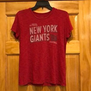 New York Giants Red Burnout Vintage Tee T-Shirt